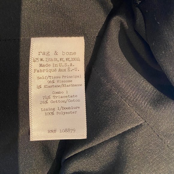 rag & bone textured top black with gold zip - Picture 6 of 6